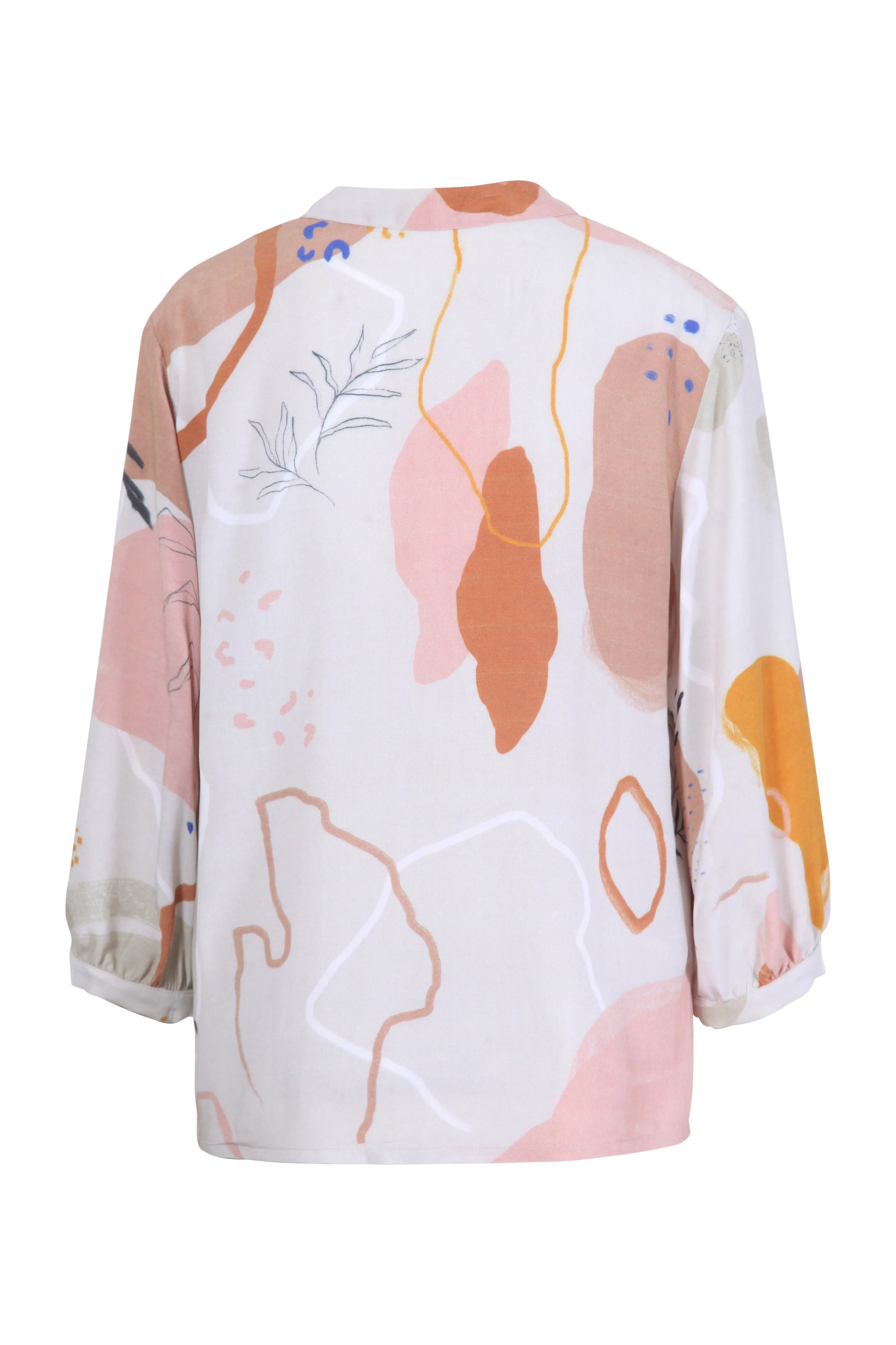 Ivko Blouse, Graphics Print Nougat Wash