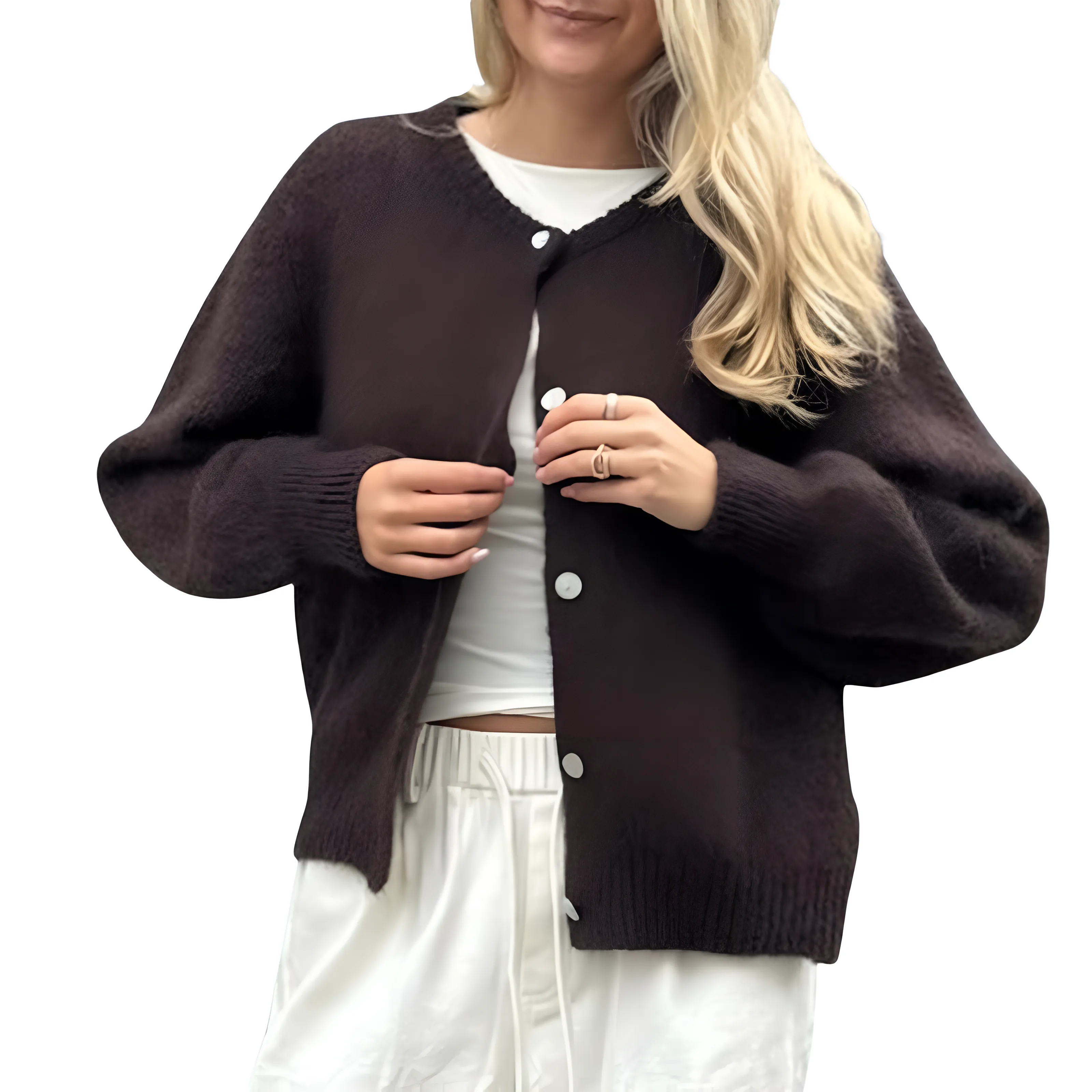 Ivyshape | Comfortable Cardigan With Buttons
