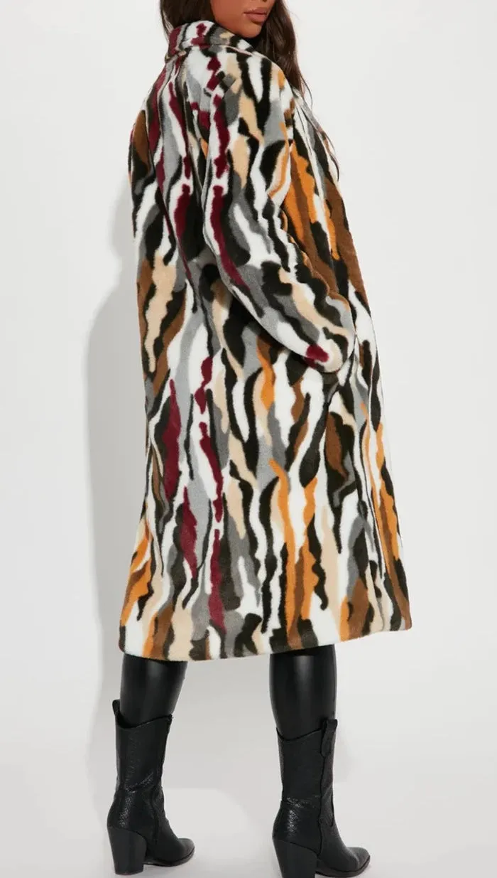 Jazzy Faux Fur Coat