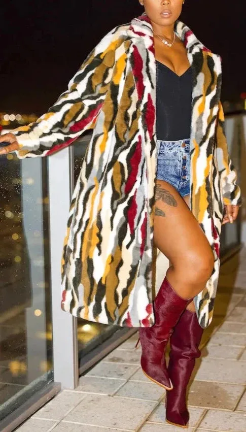 Jazzy Faux Fur Coat