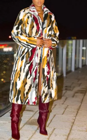 Jazzy Faux Fur Coat