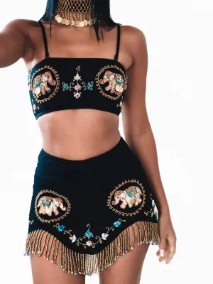 KIAH ELEPHANT SHIMMY SKIRT