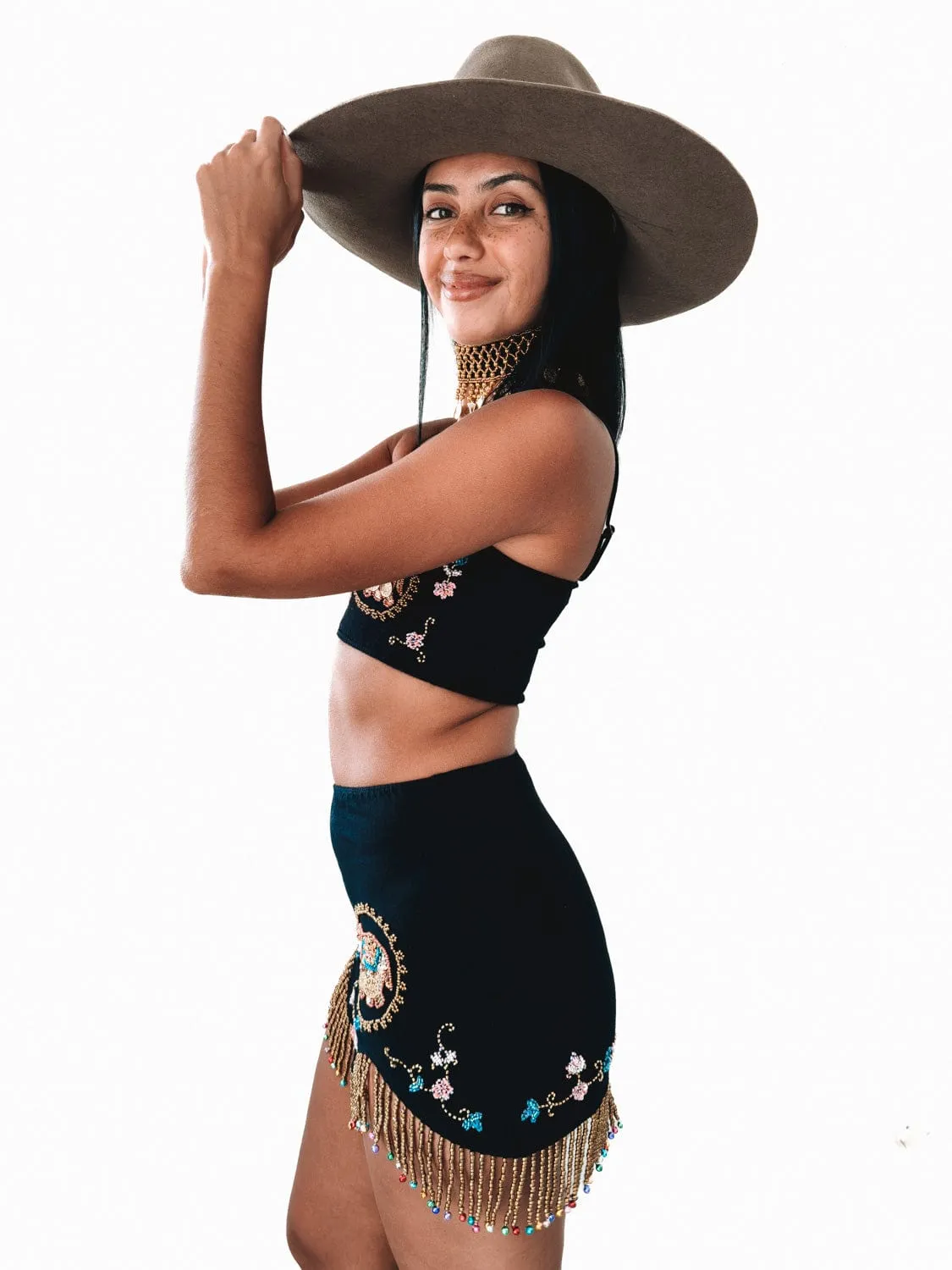 KIAH ELEPHANT SHIMMY SKIRT