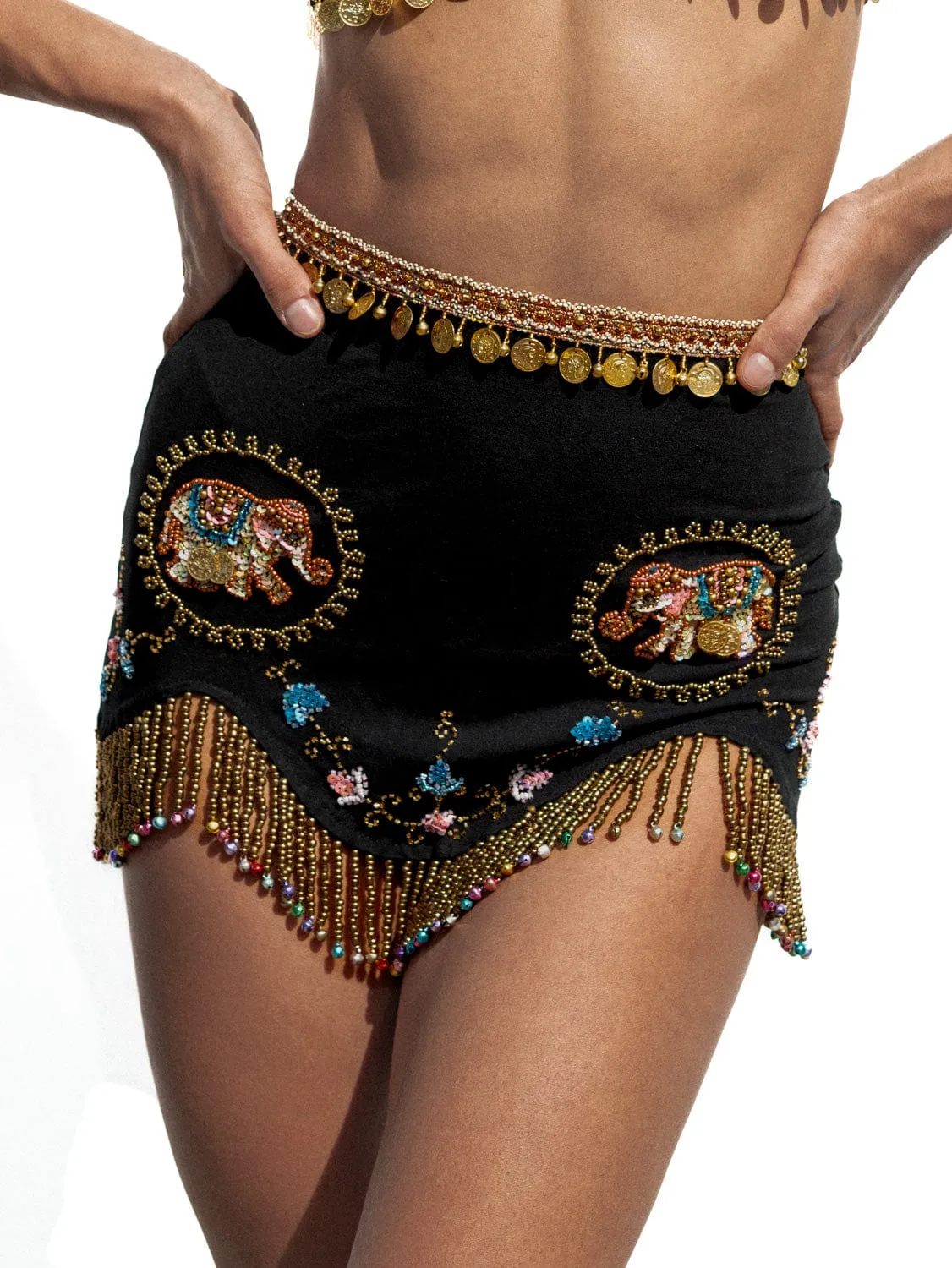 KIAH ELEPHANT SHIMMY SKIRT