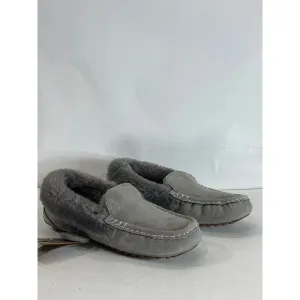 LAMO Women's Charcoal Faux-Fur Aussie Moc-Toe Cirrus Memory Foam Slipper SZ 11