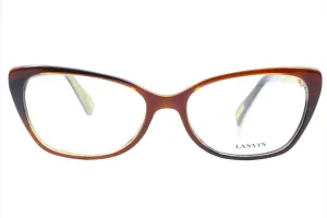 Lanvin Paris VLN523S 0ALH Light Brown Designer Italy Eyeglasses