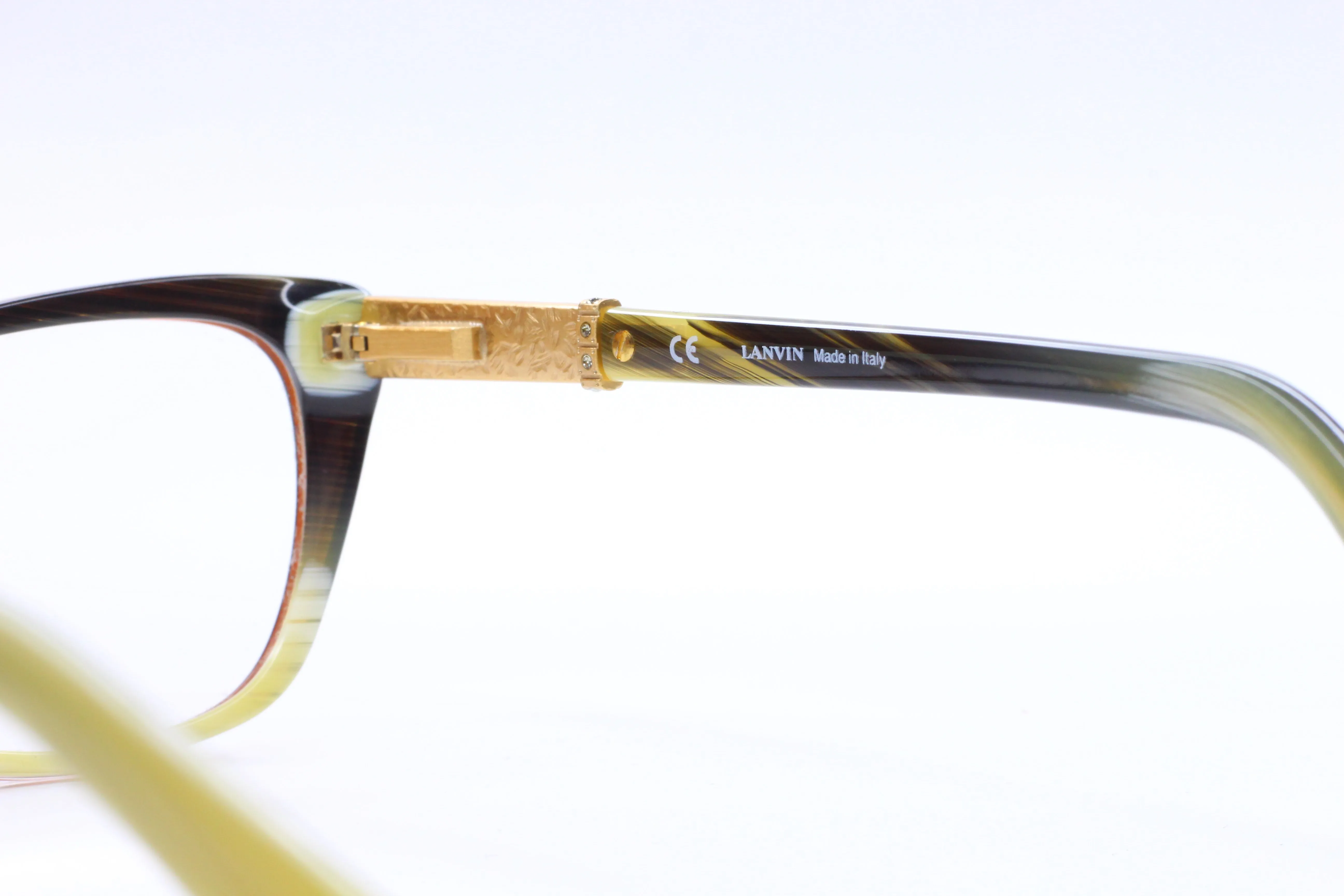 Lanvin Paris VLN523S 0ALH Light Brown Designer Italy Eyeglasses