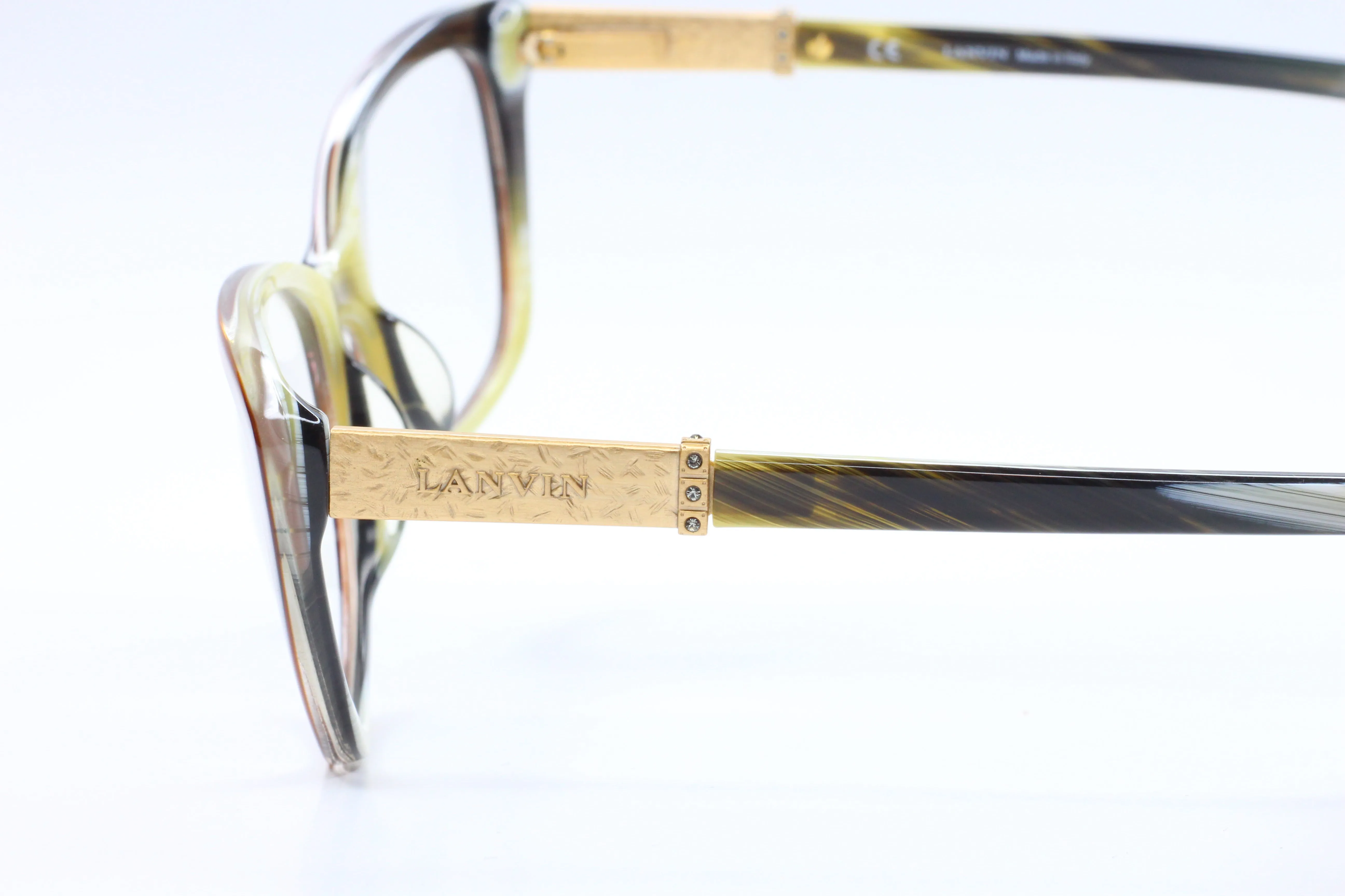 Lanvin Paris VLN523S 0ALH Light Brown Designer Italy Eyeglasses