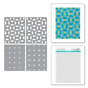Layered Geometric Flower Stencils from the Sealed by Spellbinders Collection