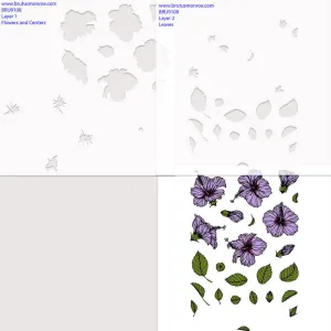 Layering Stencil - Hibiscus Floral Stencils