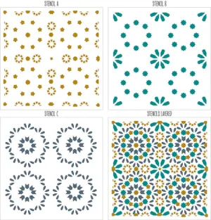 Layering Stencil - Mediterranean Tile