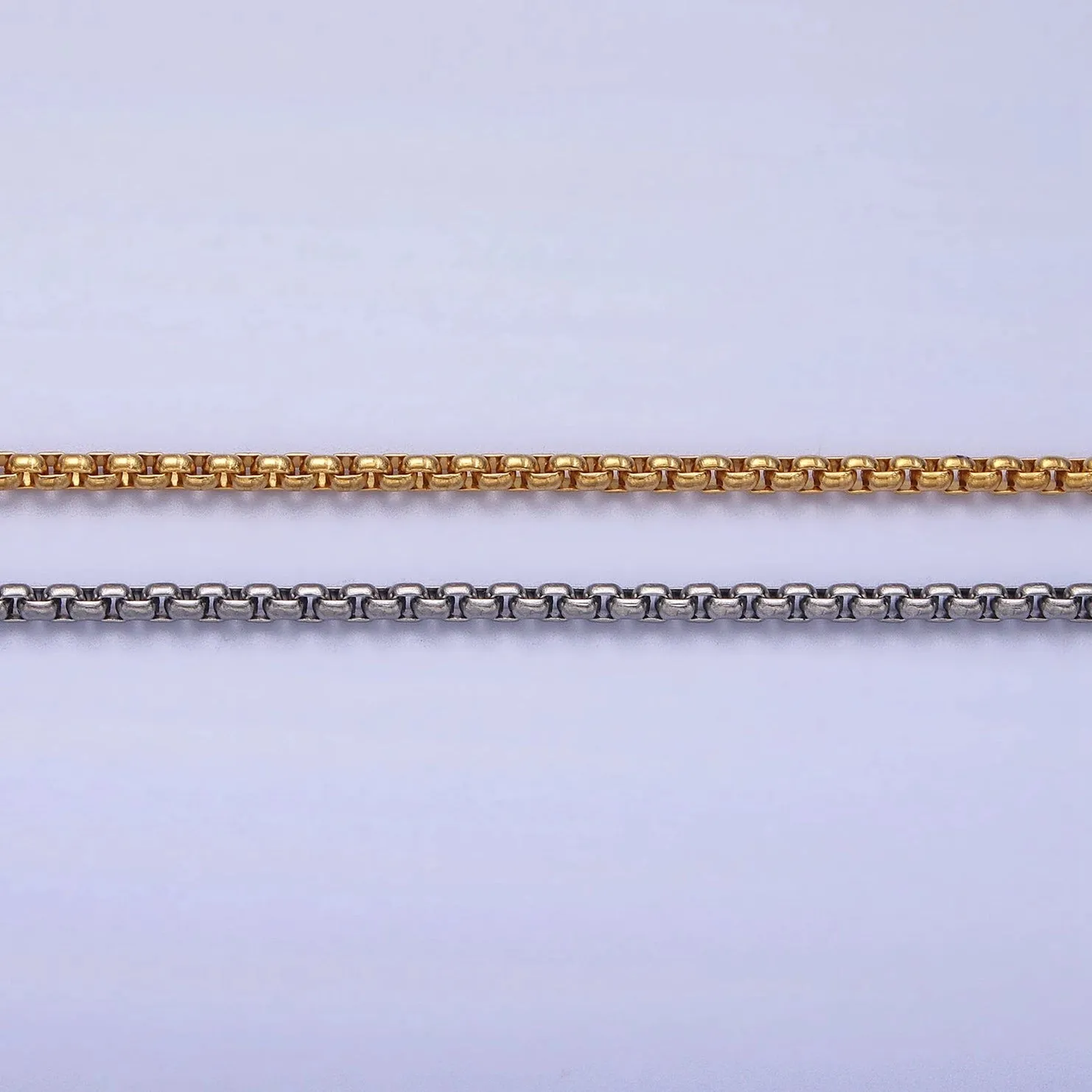 Long Box Chain Layering Necklace