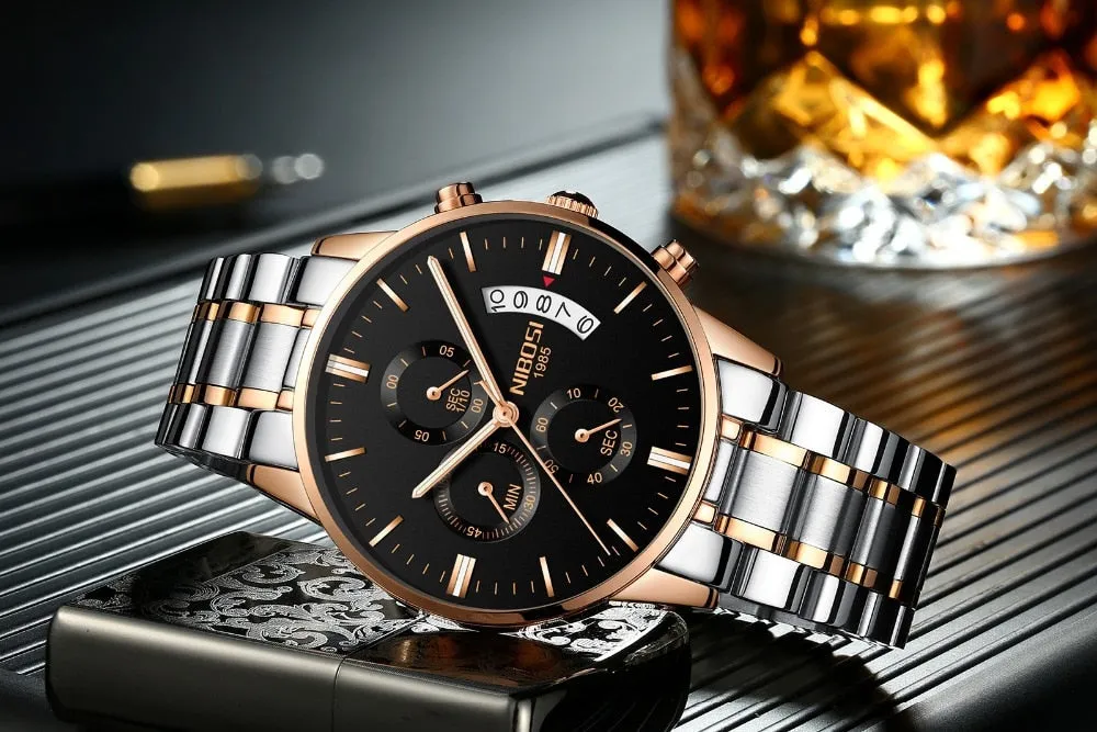 Luxury Sports Quartz Water Resistant Watches
