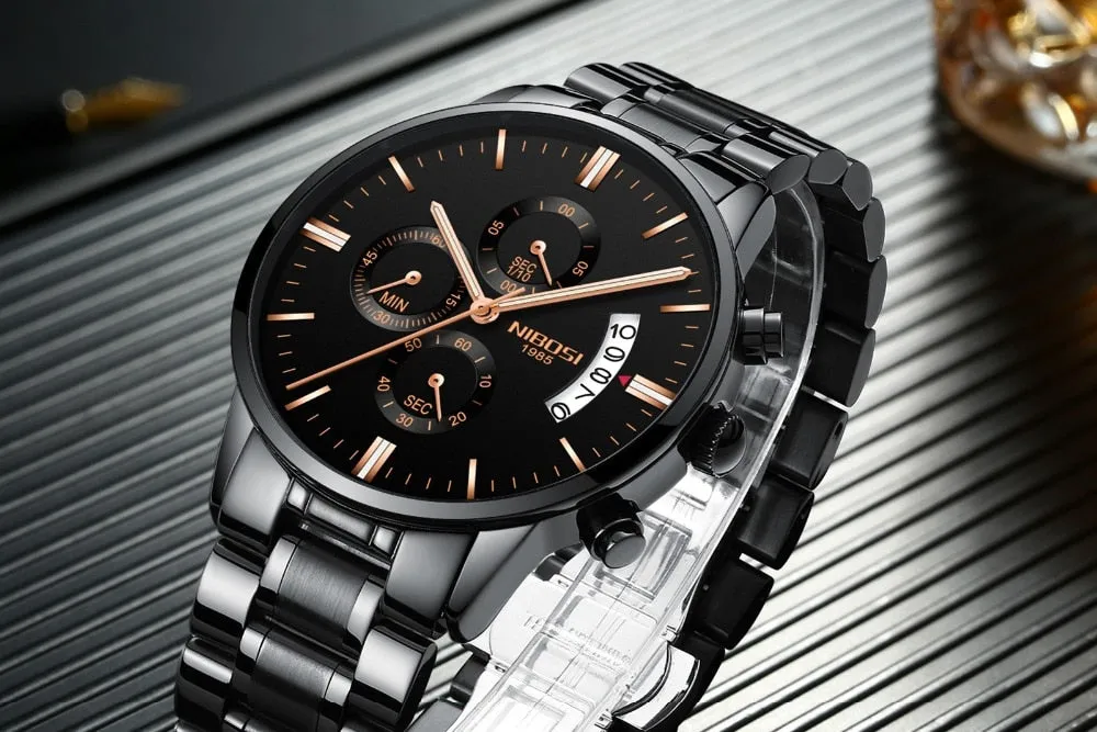 Luxury Sports Quartz Water Resistant Watches