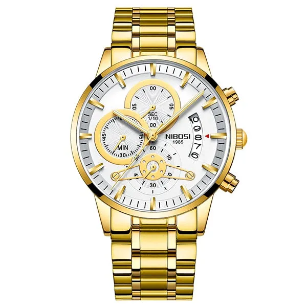 Luxury Sports Quartz Water Resistant Watches