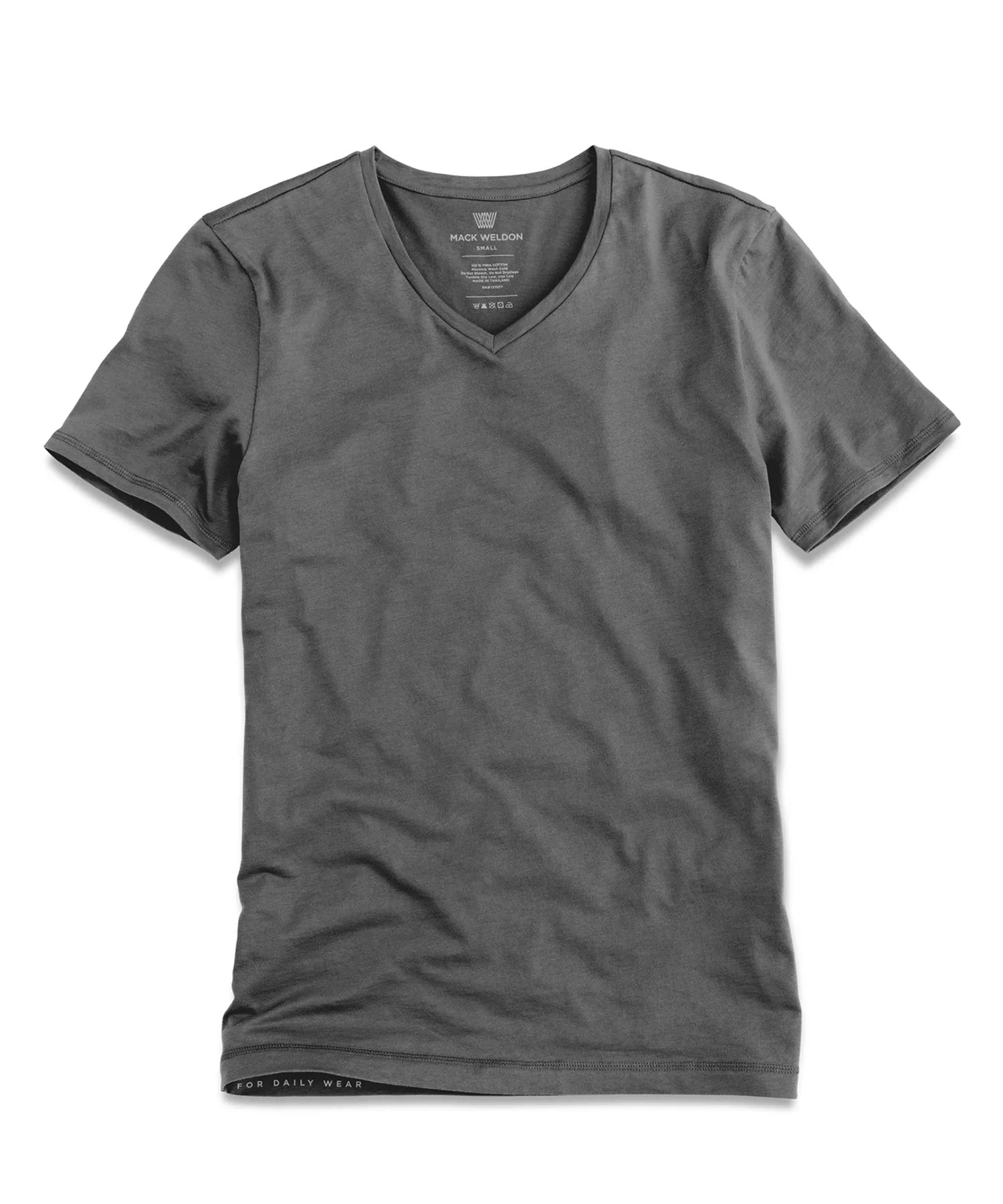 Mack Weldon Silver Vneck Undershirt in Stealth Grey
