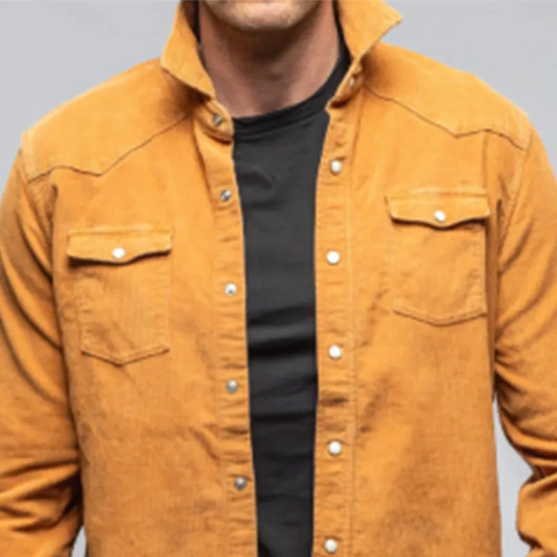 Men's Classic Casual Corduroy Long Sleeve Shirt 58479552K
