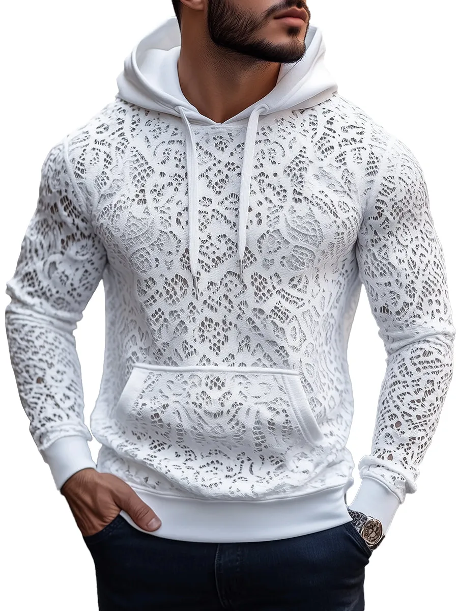 Men's Fashion Lace Hoodie
