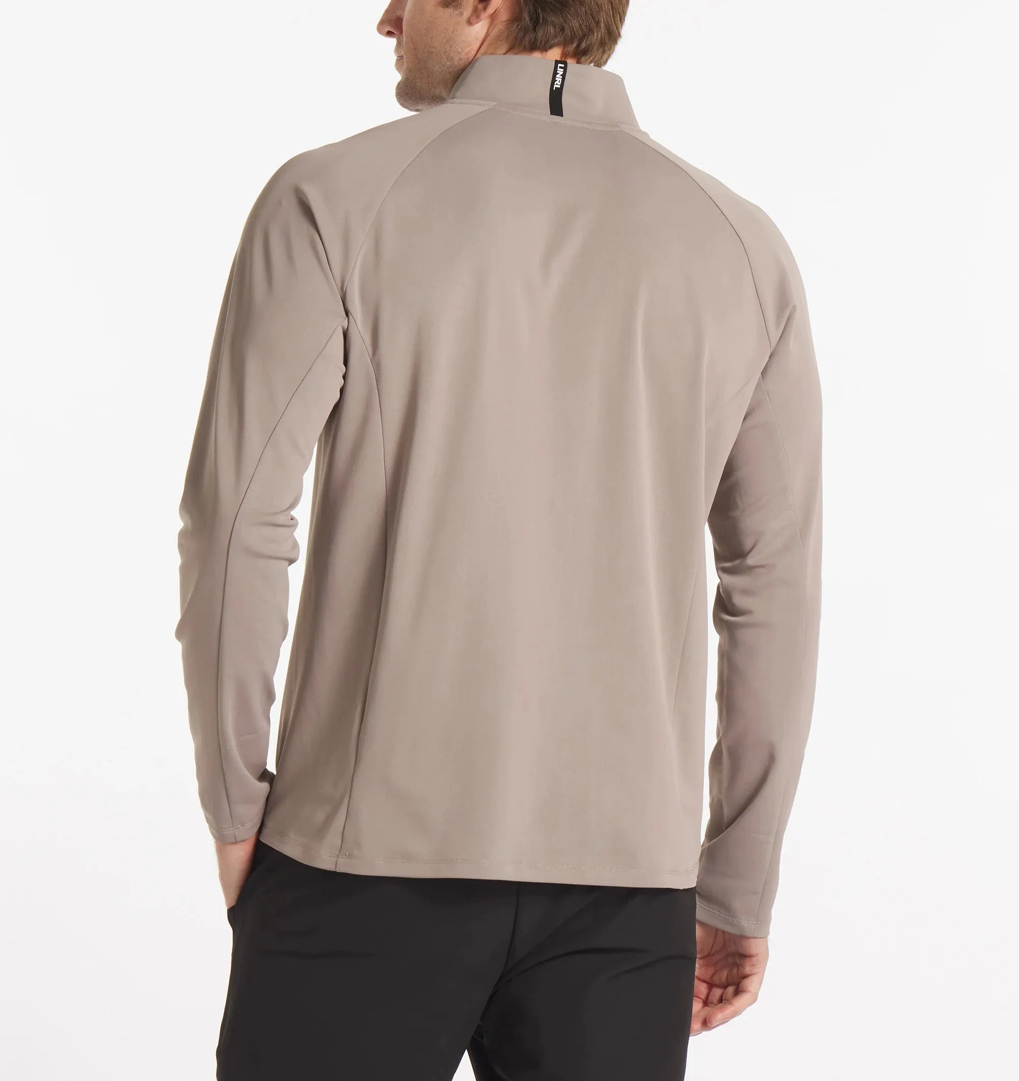 Men's UNRL Highlands Quarter Zip | Taupe Plaid