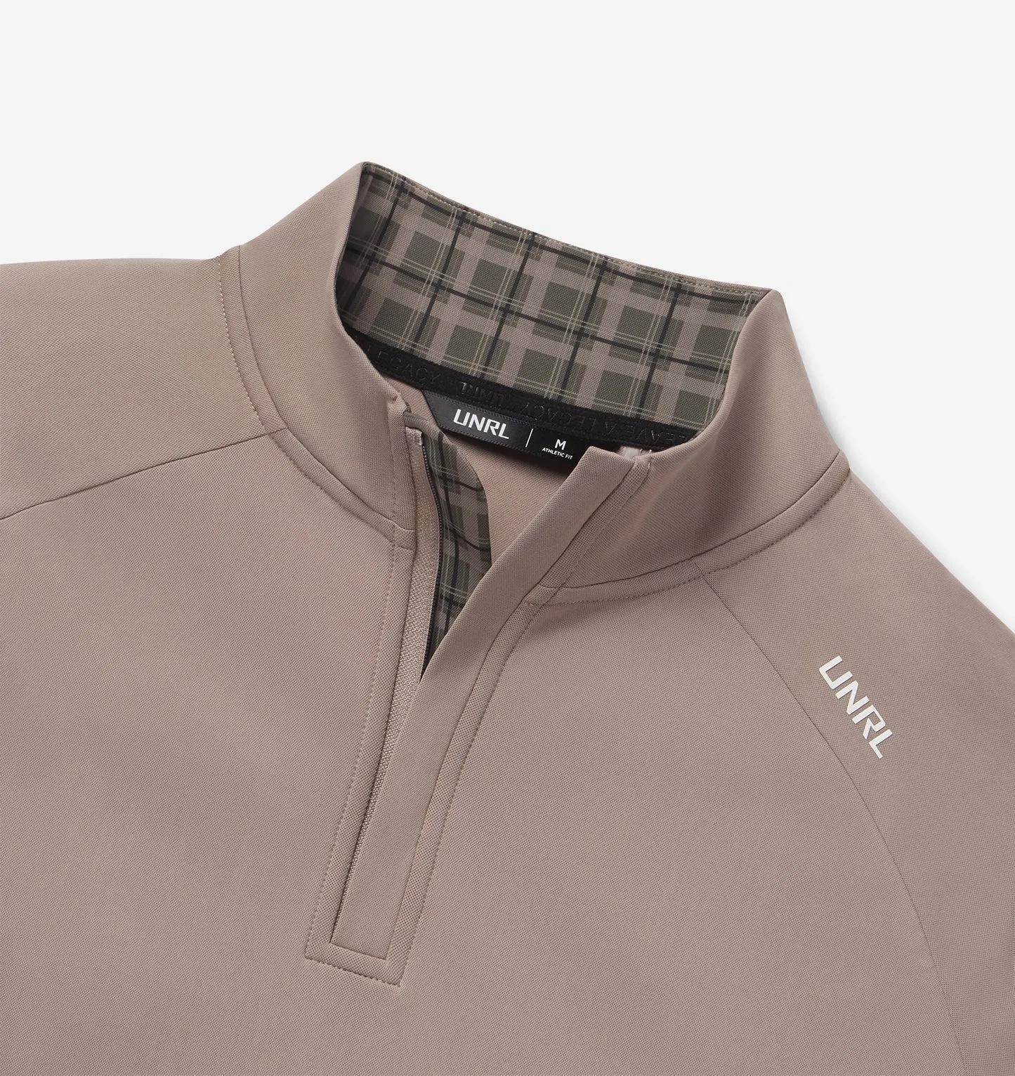 Men's UNRL Highlands Quarter Zip | Taupe Plaid