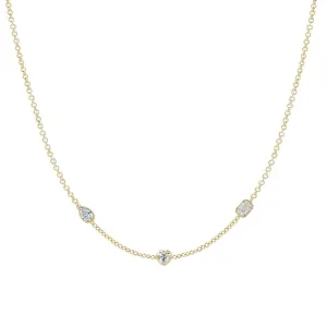 Multiple Fancy Shape Layering Necklace
