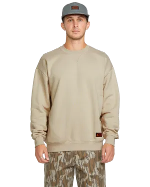 Operators Crew Sweatshirt in Light Khaki