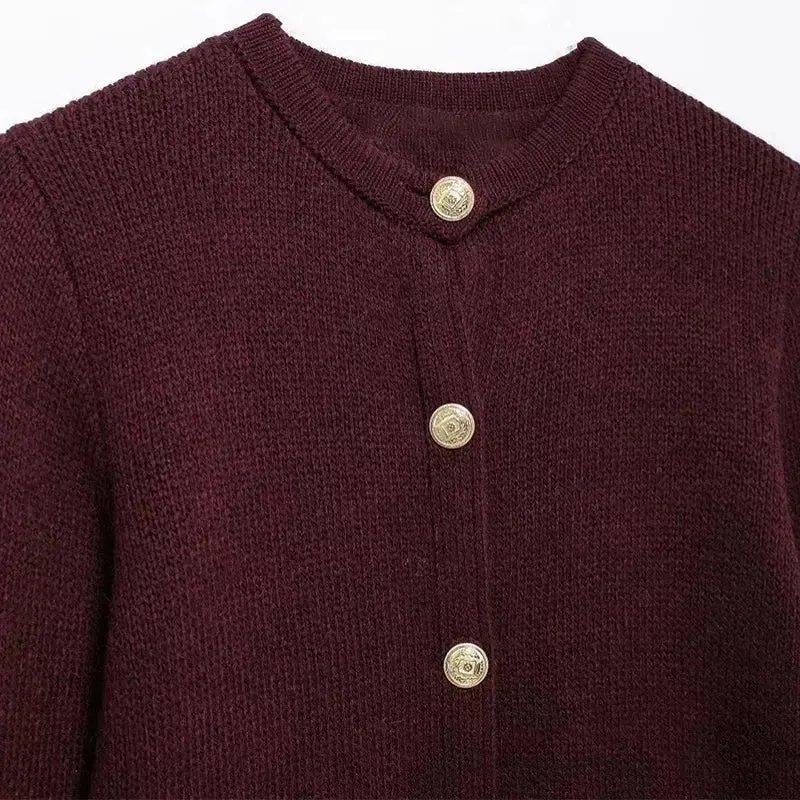 Orleane – Solid pattern – Knit cardigan