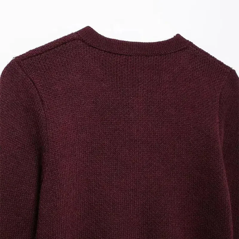 Orleane – Solid pattern – Knit cardigan
