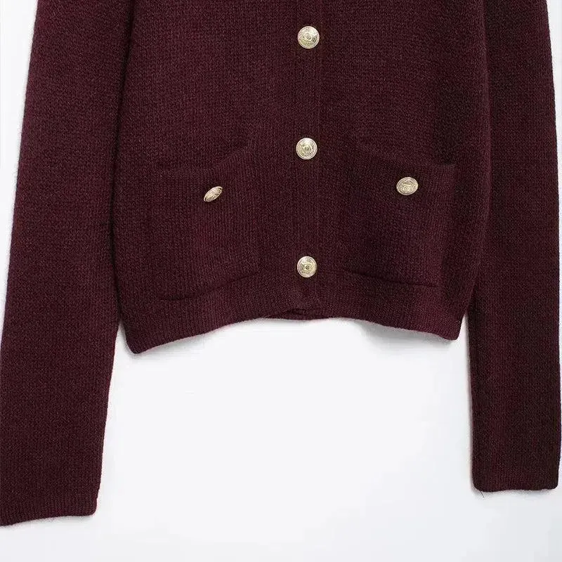 Orleane – Solid pattern – Knit cardigan