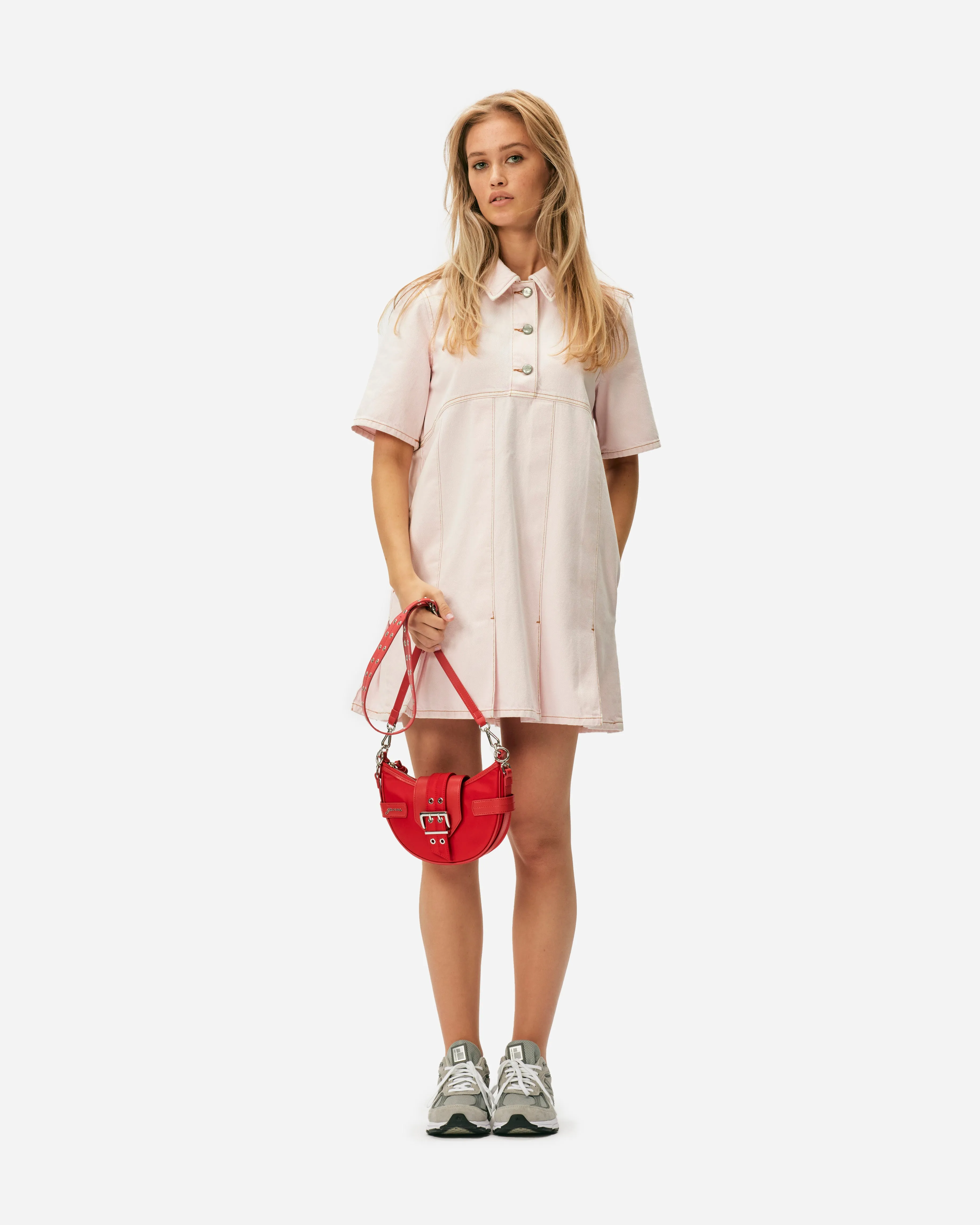 Overdyed Denim Mini Dress