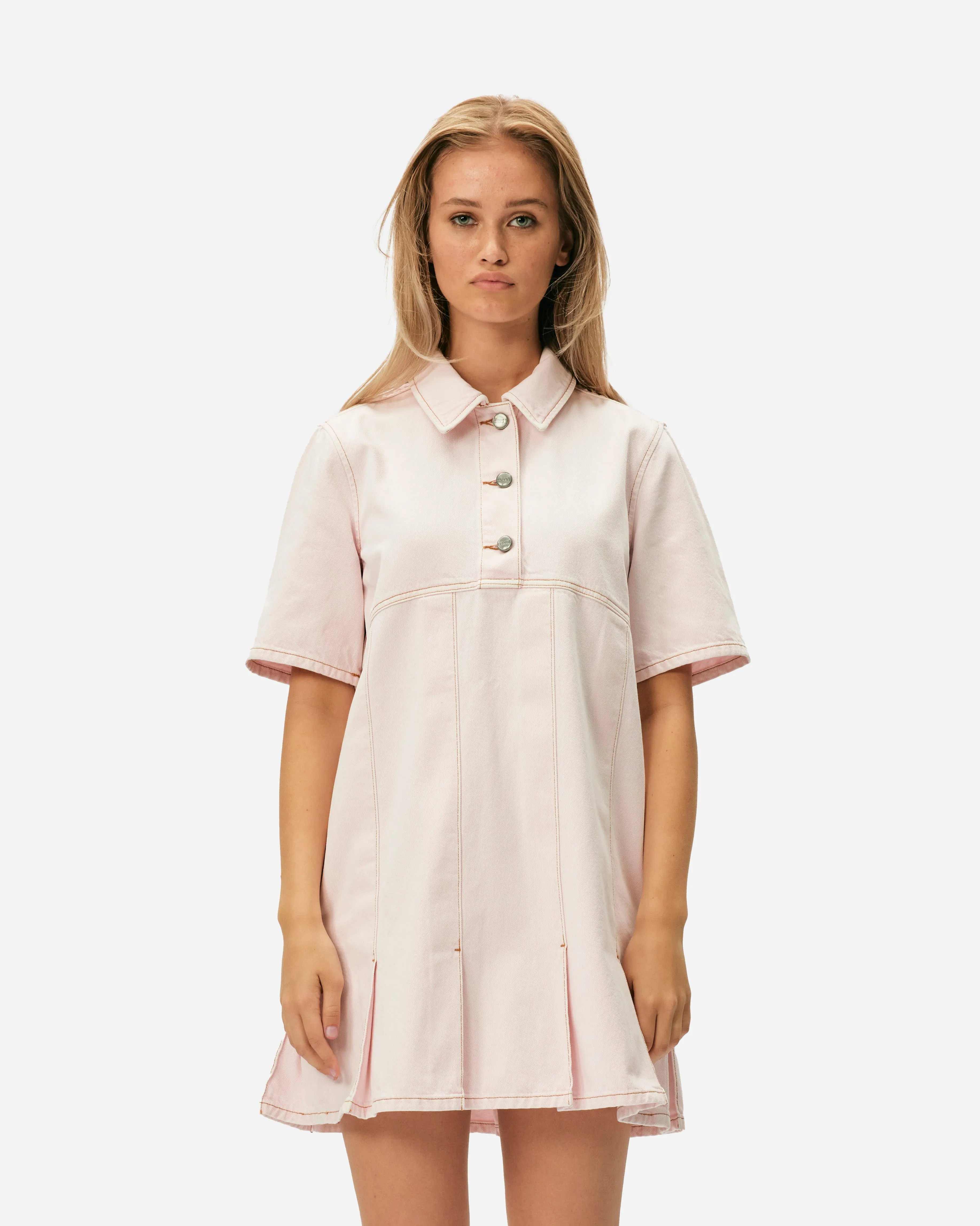 Overdyed Denim Mini Dress
