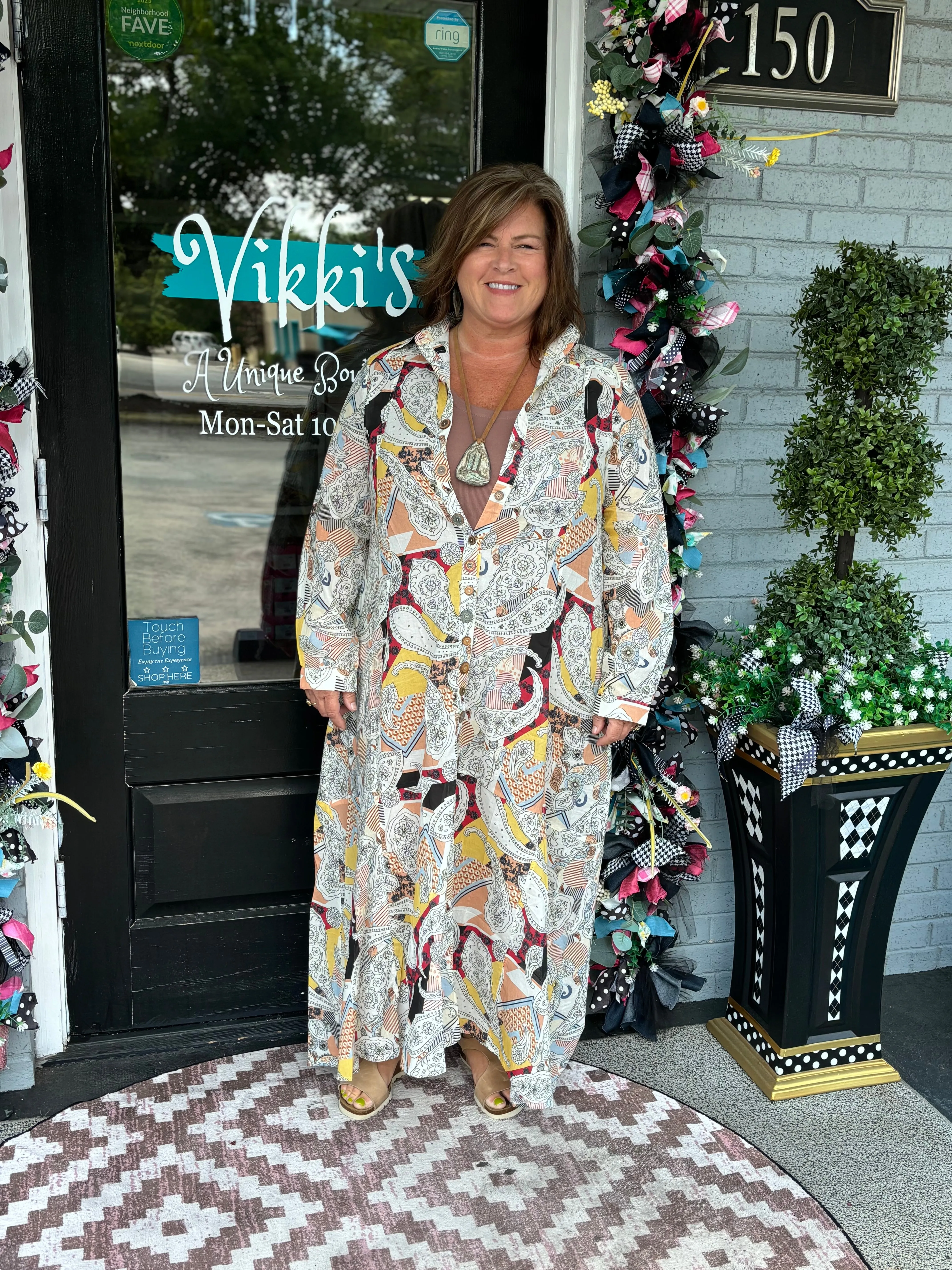 Paisley Skies Duster Dress