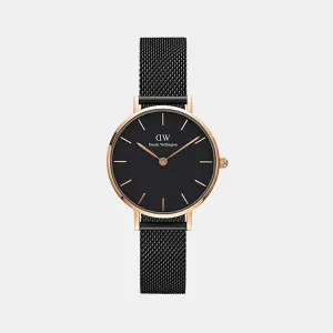 Petite Women's Black Analog Stainless Steel Watch DW00100245