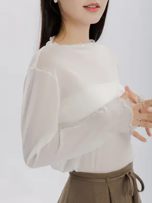 Priscilla Sheer Long Sleeve Top