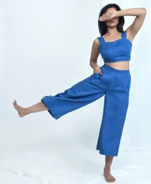 Pure Hemp Fabric Crop Top- Blueberry | Soft & Comfortable Fabric