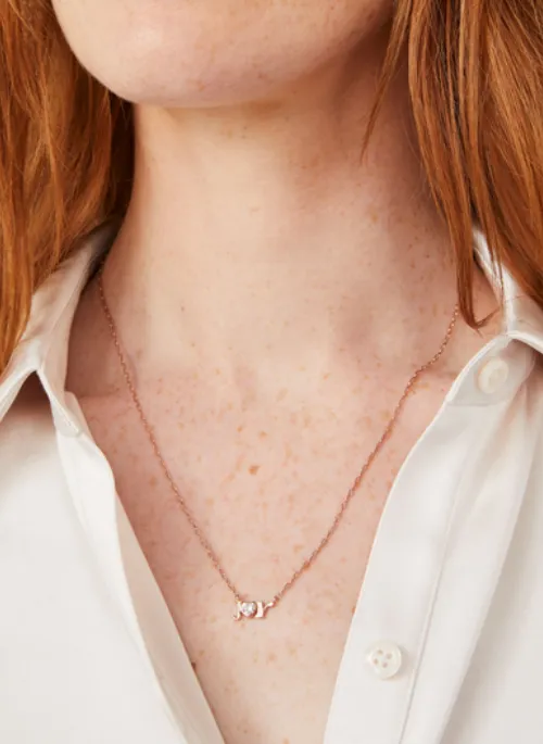 "Joy" CZ Pendant Rose Gold