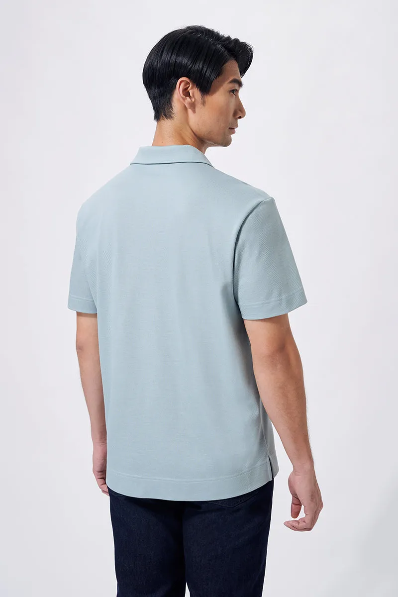 Regal Pique Buttonless Polo | Green GYE111