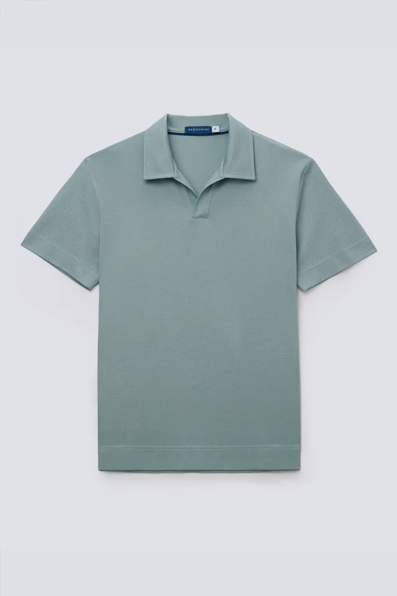 Regal Pique Buttonless Polo | Green GYE111