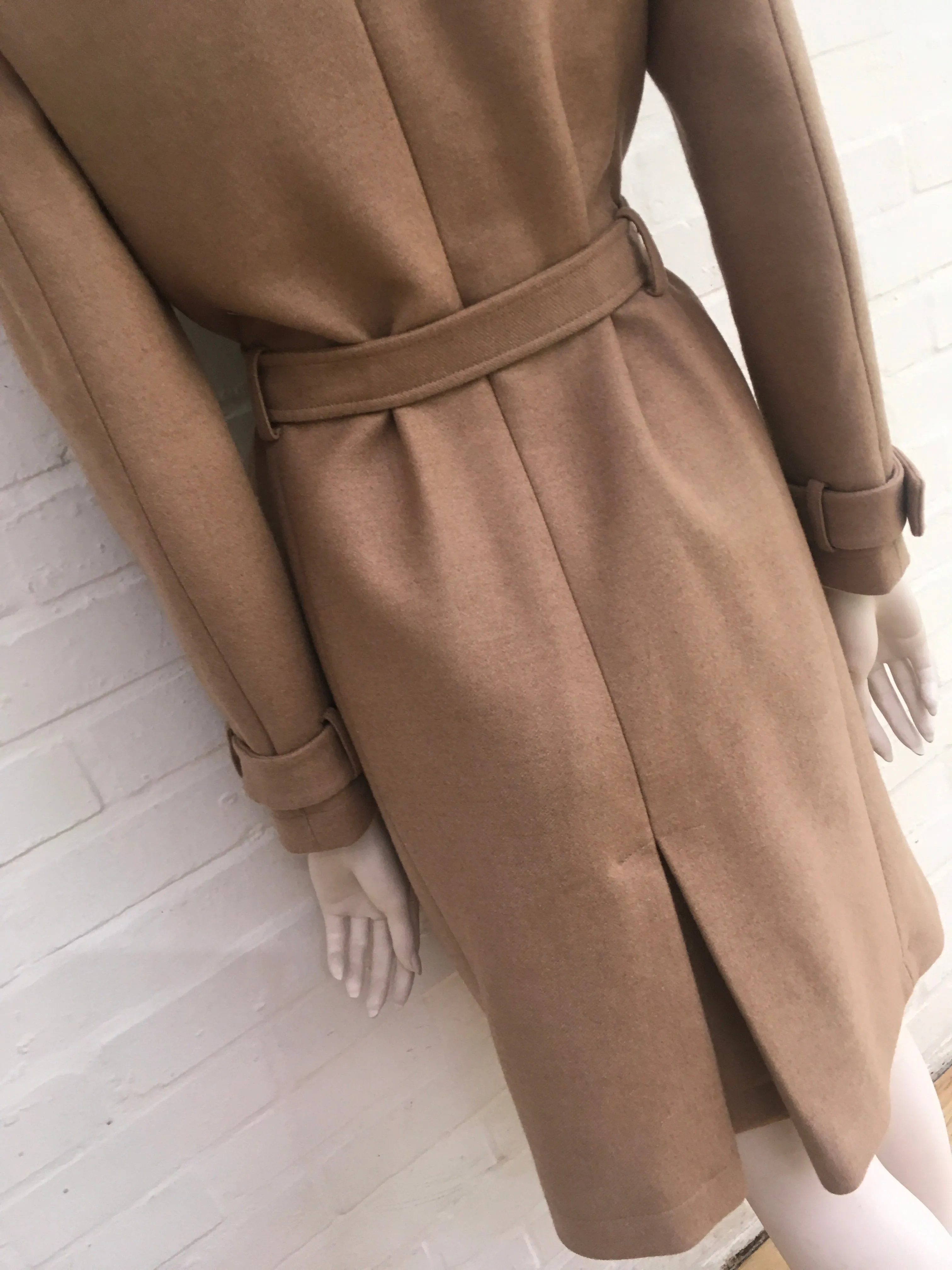 Roberto Cavalli Runaway Beige Fur Trim Coat Size I 40 UK 8 US 4 S SMALL ladies