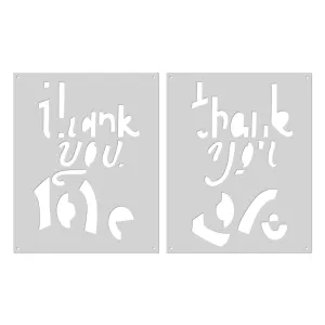 SA266 Color Layering Thank You Love Stencils