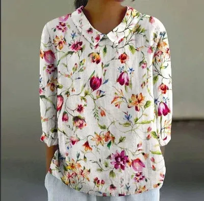Sara - Creative Retro Doll Collar Shirt for Women