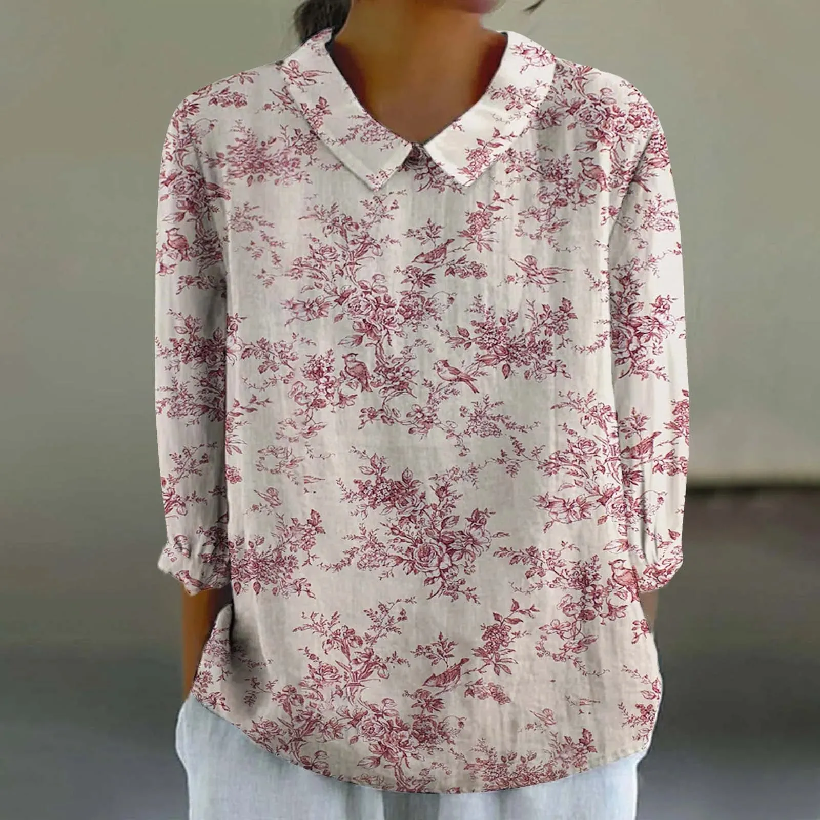 Sara - Creative Retro Doll Collar Shirt for Women