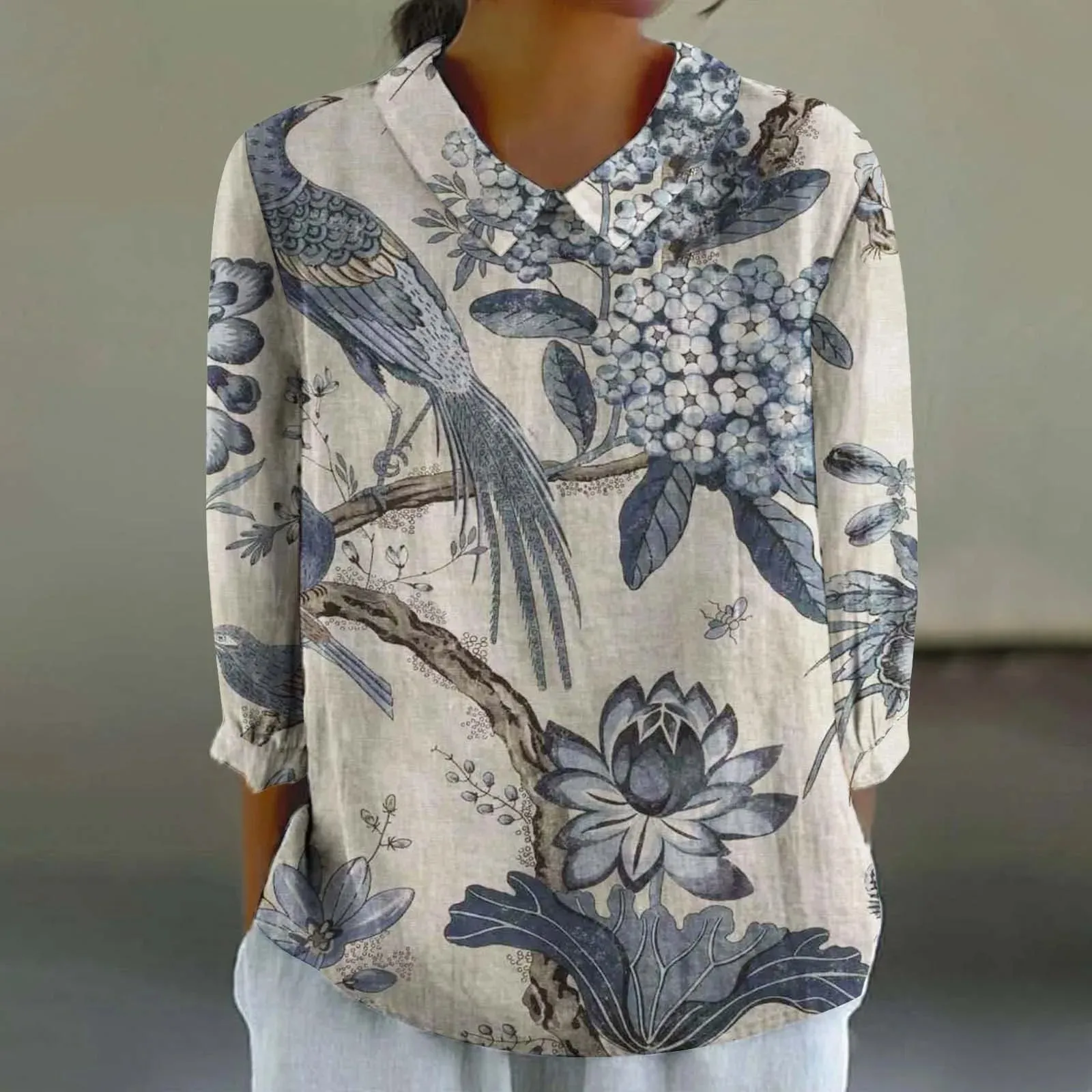 Sara - Creative Retro Doll Collar Shirt for Women