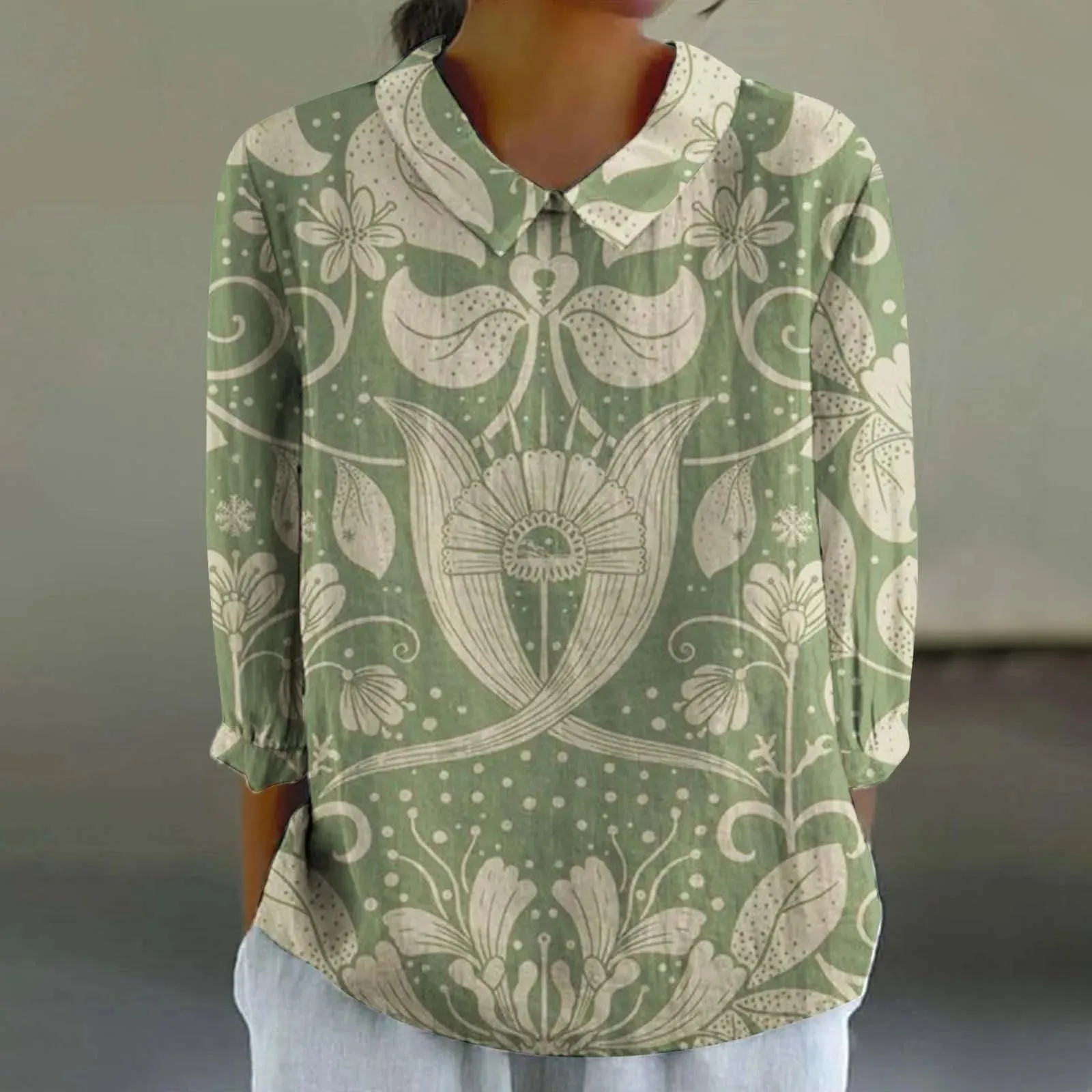 Sara - Creative Retro Doll Collar Shirt for Women