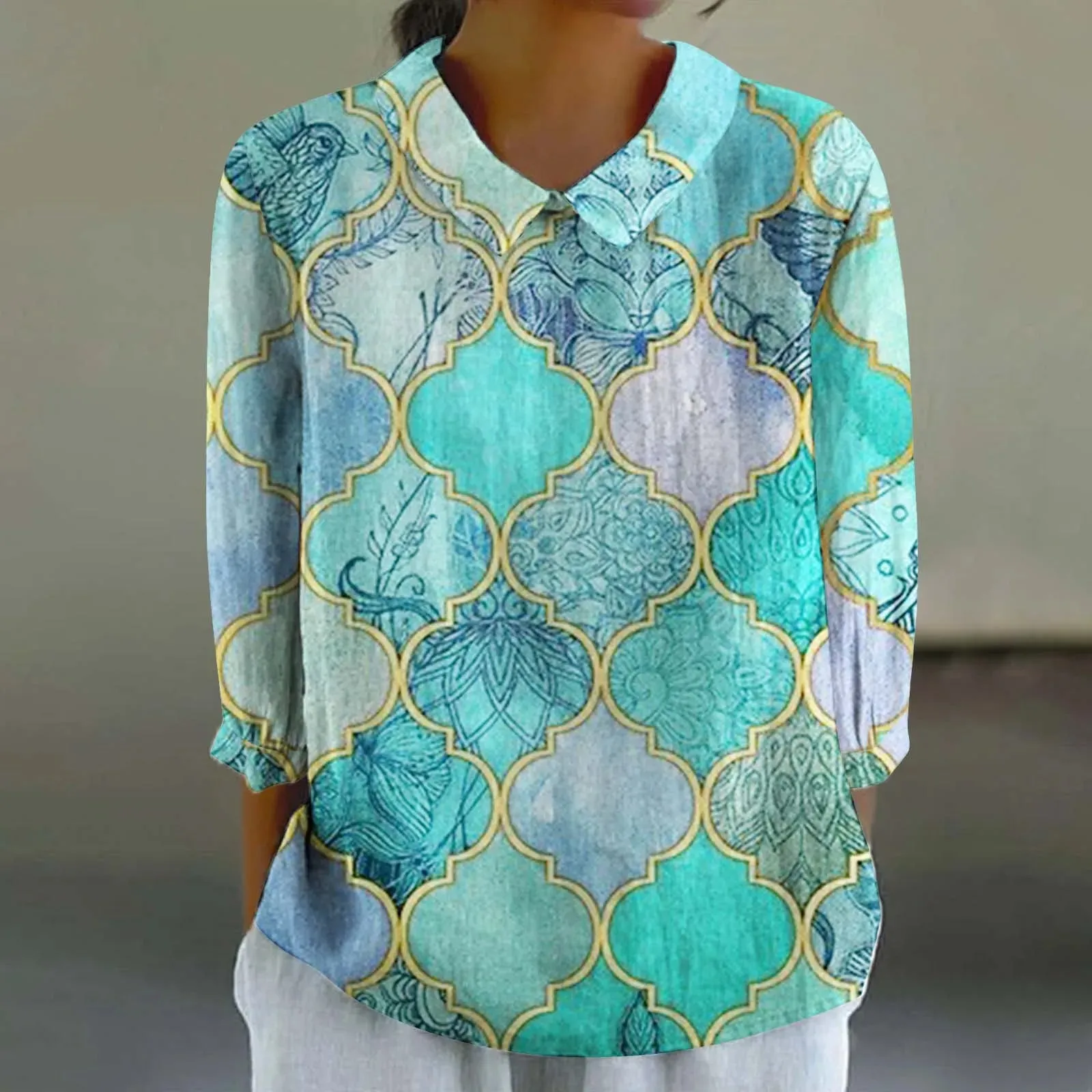 Sara - Creative Retro Doll Collar Shirt for Women