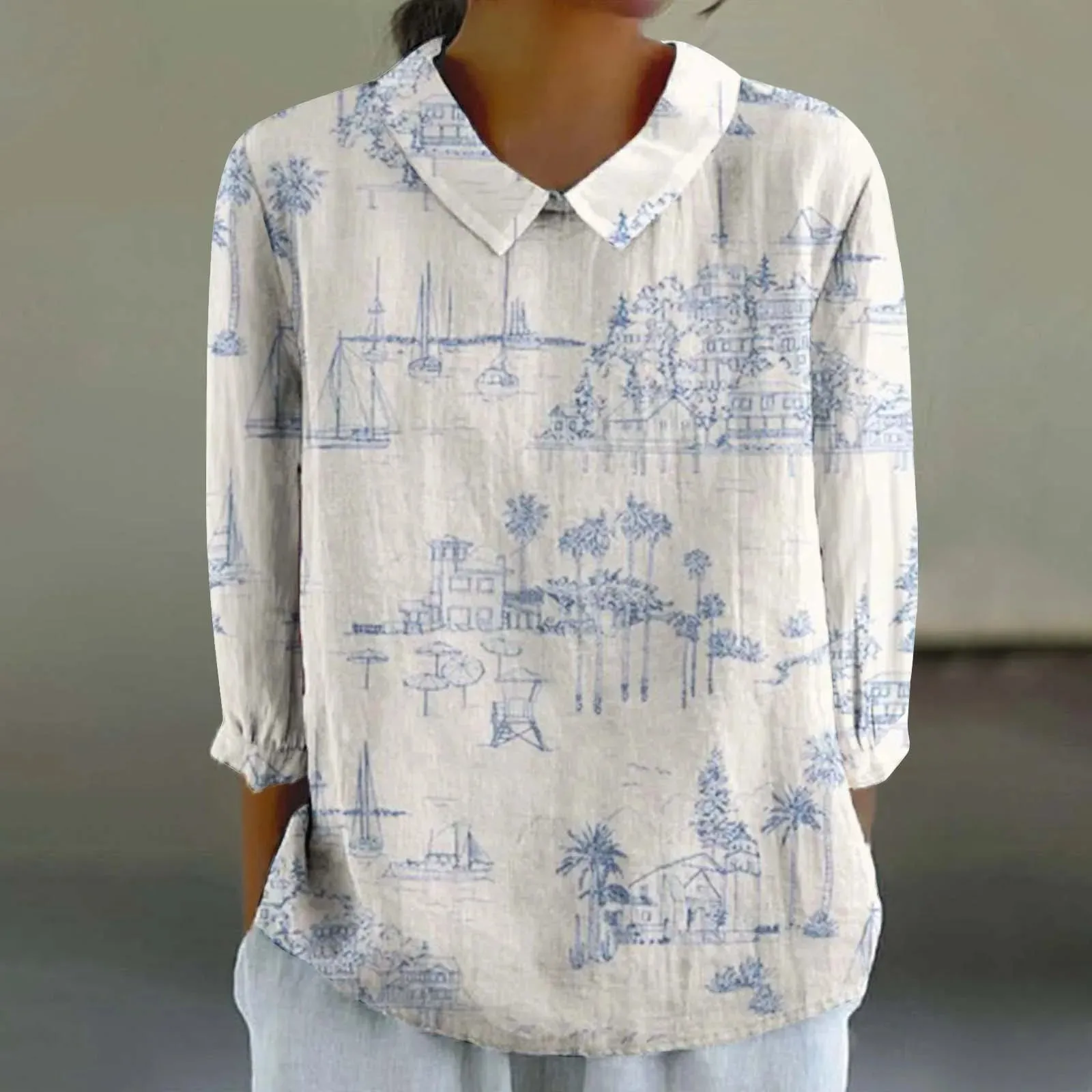 Sara - Creative Retro Doll Collar Shirt for Women