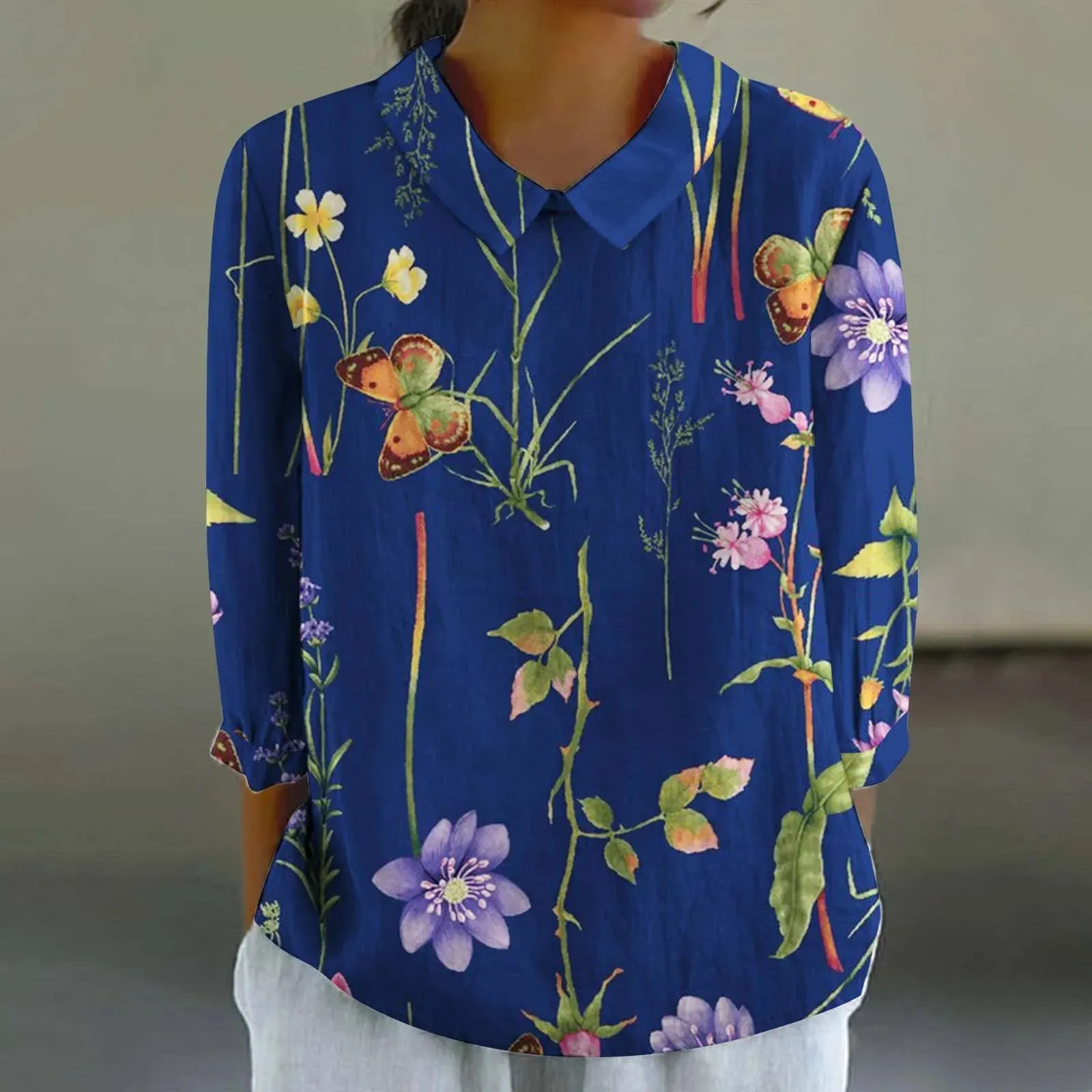 Sara - Creative Retro Doll Collar Shirt for Women