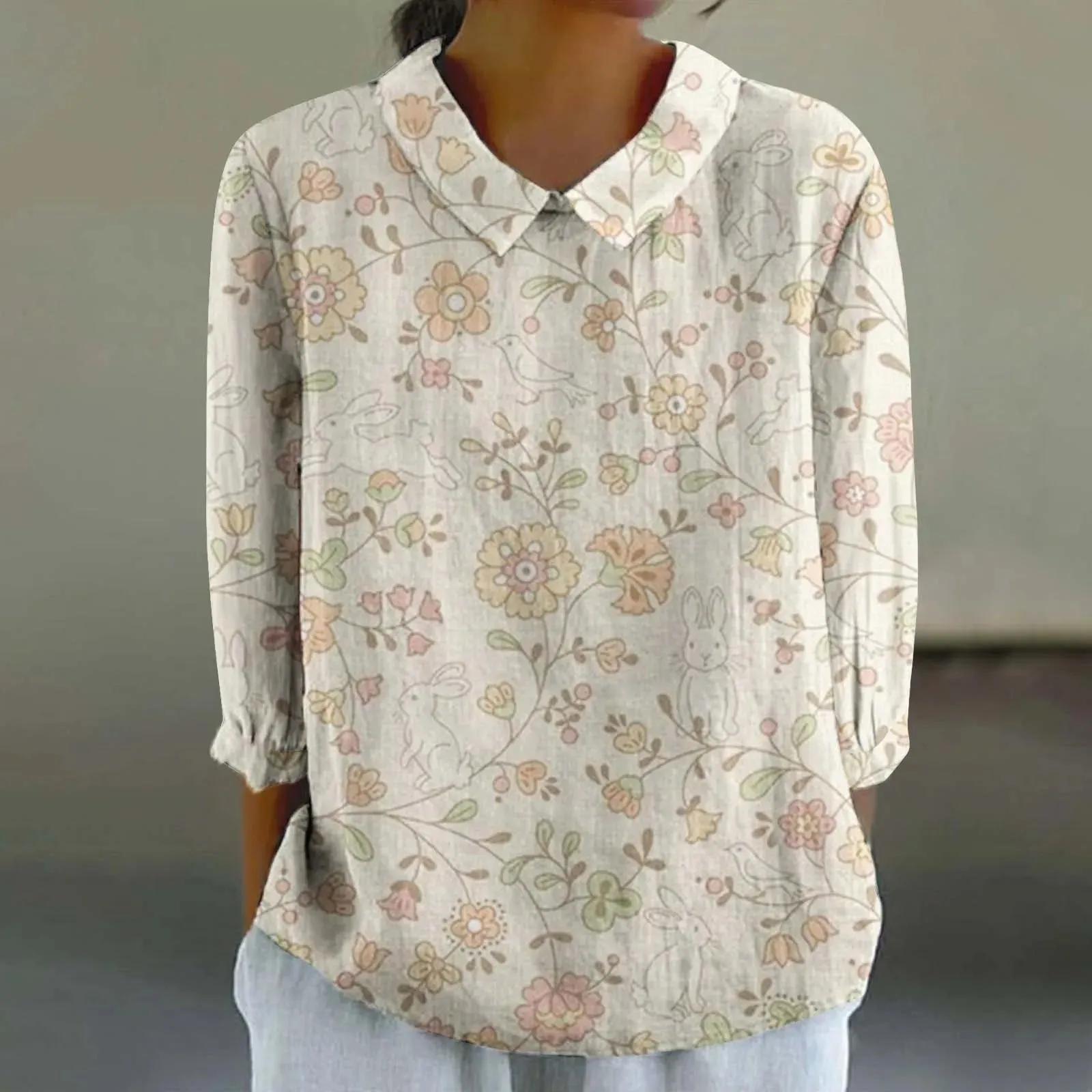 Sara - Creative Retro Doll Collar Shirt for Women