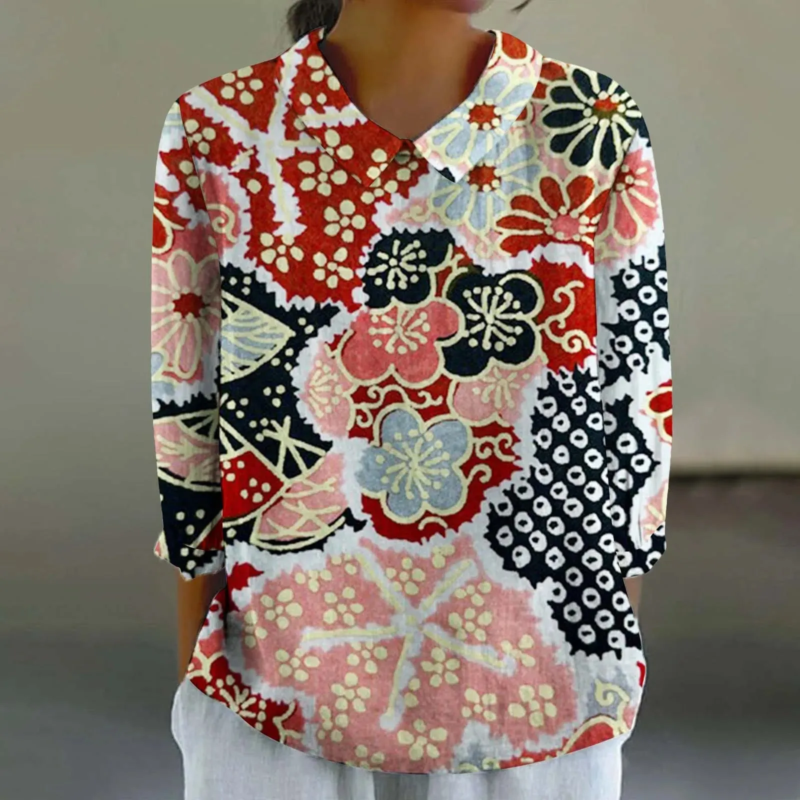 Sara - Creative Retro Doll Collar Shirt for Women