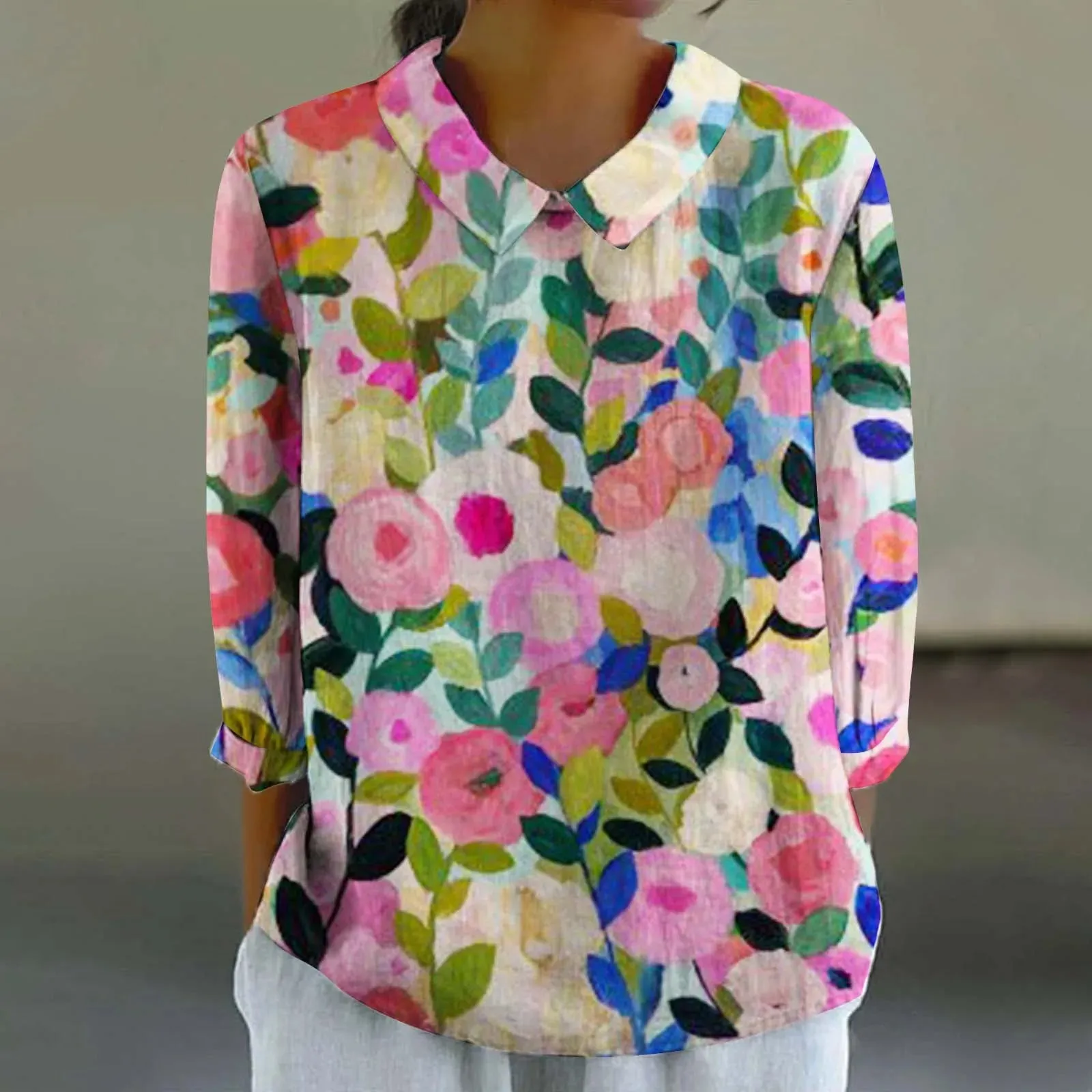Sara - Creative Retro Doll Collar Shirt for Women